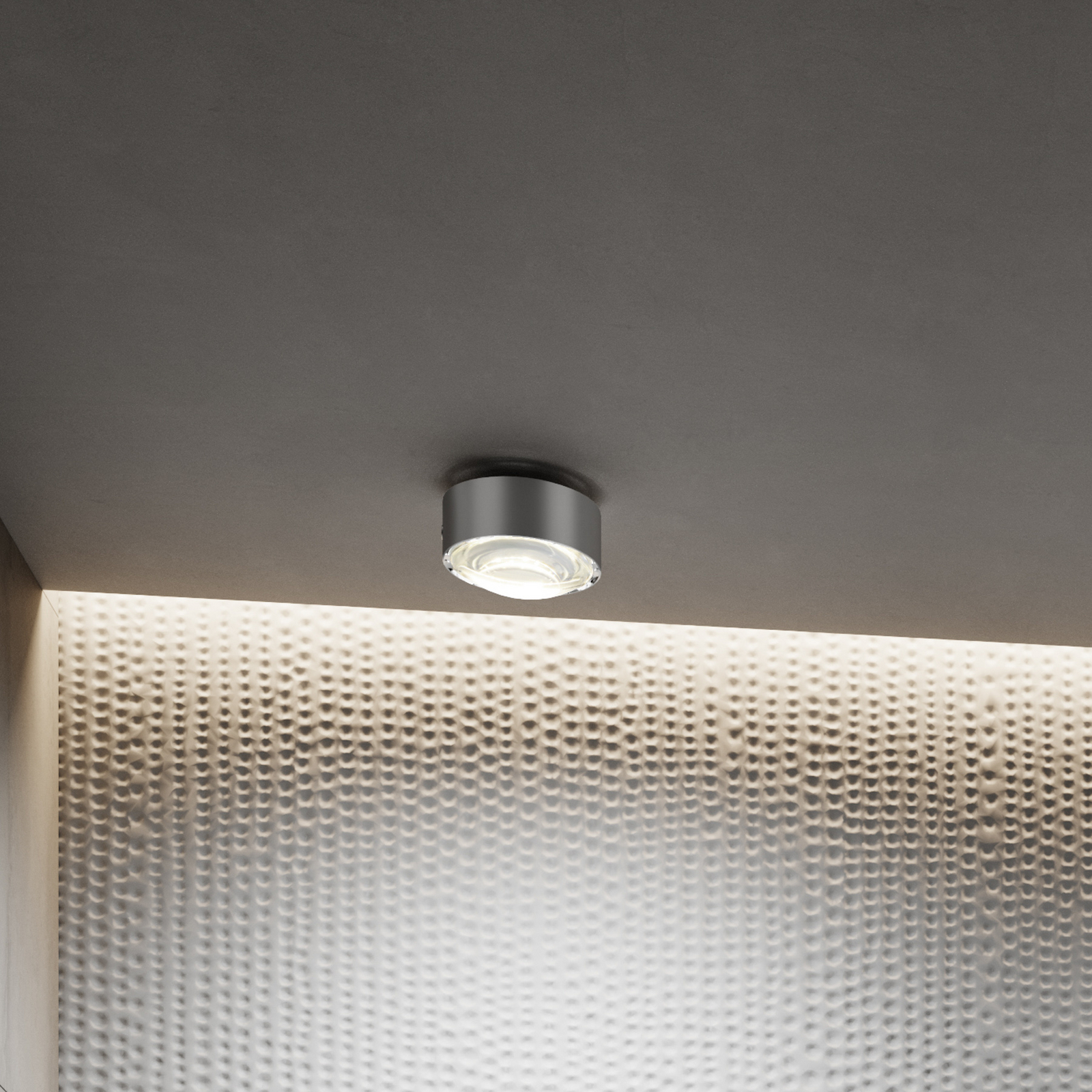 Puk Meg Maxx Plus plafondlamp, mat nikkel, G9